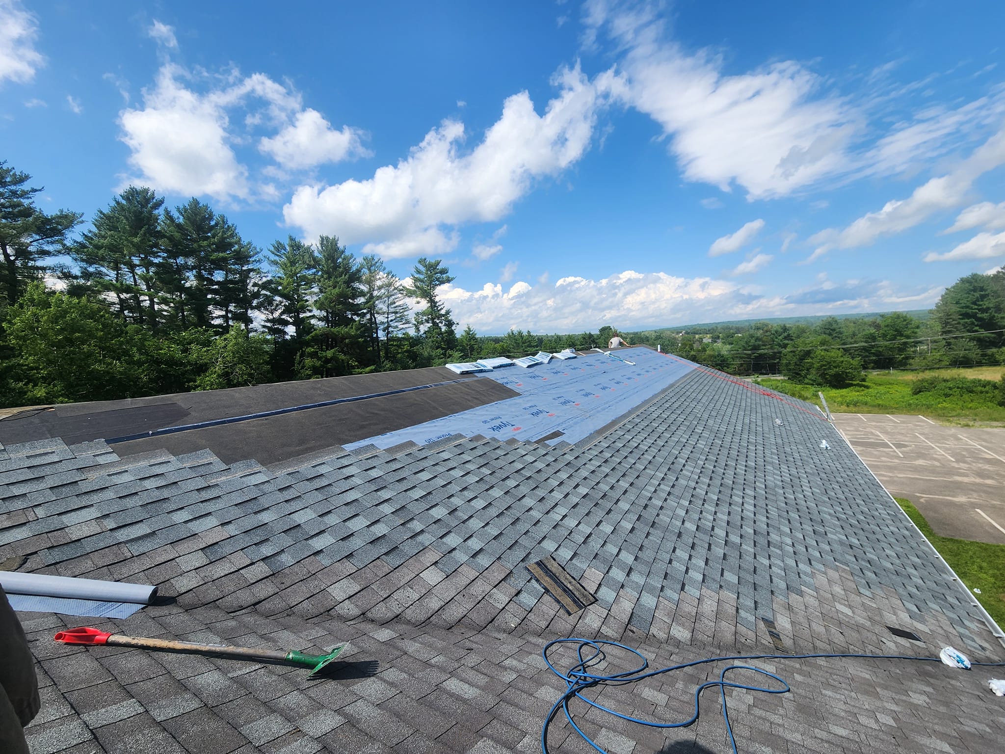 Completed roofing project